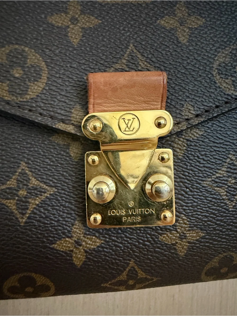 Louis Vuitton Monogram Canvas Crossbody with Gold Hardware